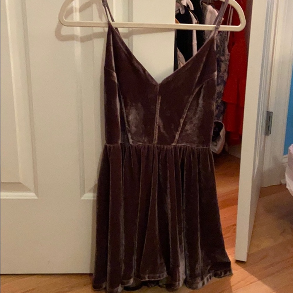 Suede romper